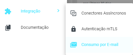 Interface de consumo por e-mail